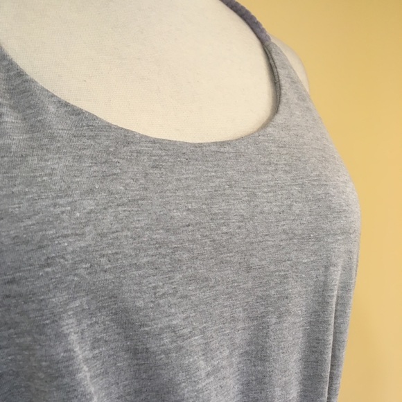 💥 CLEARANCE Side Slit Braided T Back Jersey Dress Heather Grey - Picture 4 of 5